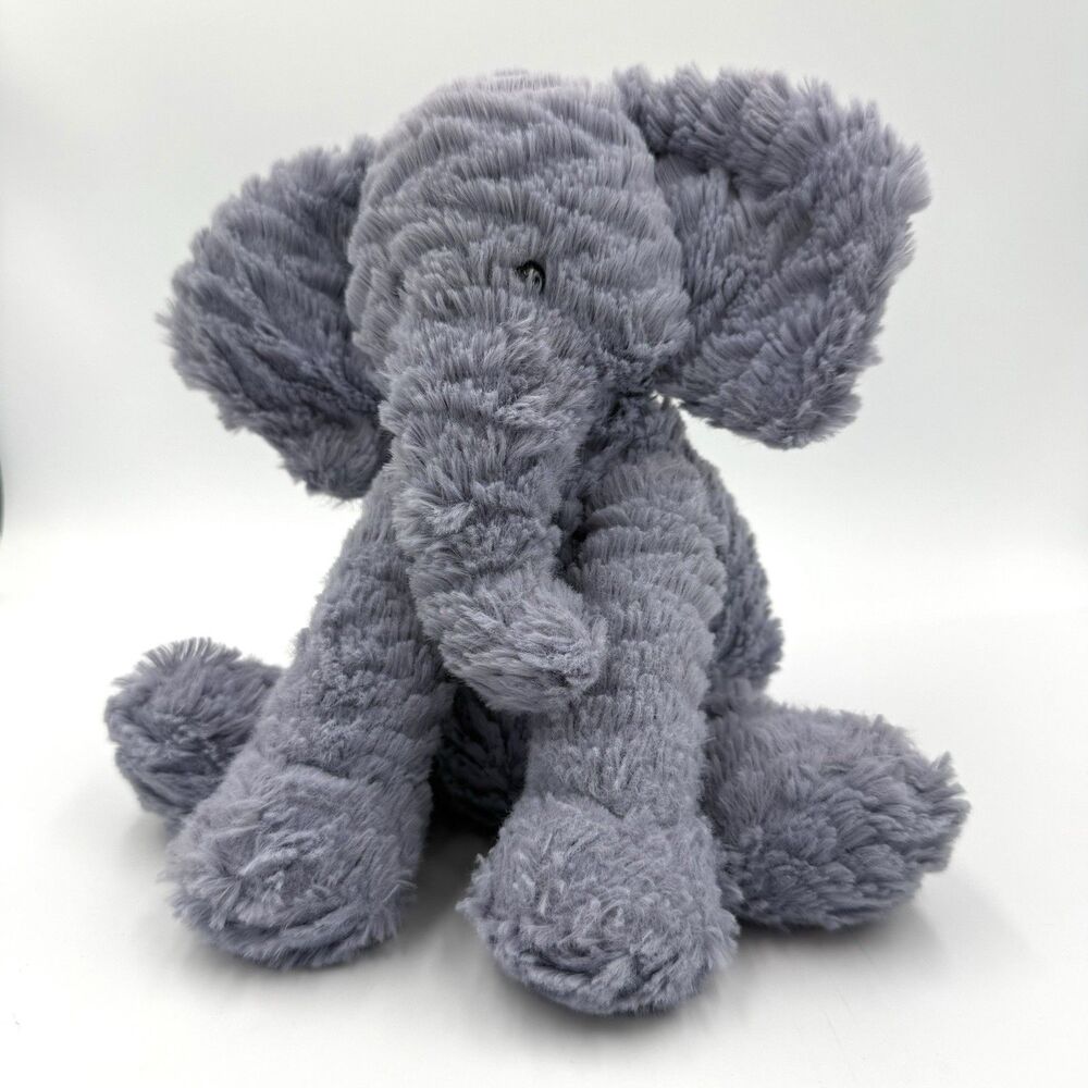 Jellycat Fuddlewuddle Elephant Small 9” Plush Stuffed Animal Soft Toy Gray Blue